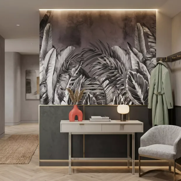 Wall Mural Illustration of Dense Tropical Foliage