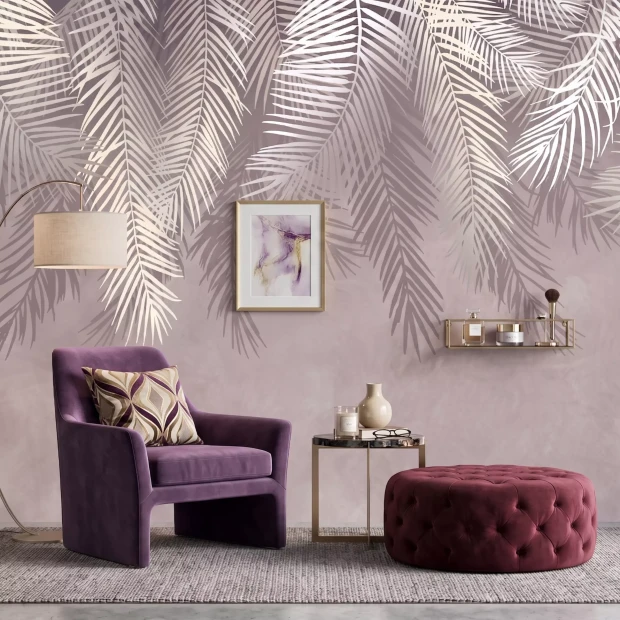 Wall Mural Date Palm Leaves Illustration