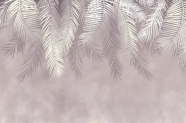 Wall Mural Date Palm Leaves Illustration