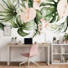 Wall Mural Pastel Leaves, Flowers & Vines