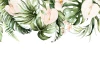 Wall Mural Pastel Leaves, Flowers & Vines