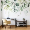 Wall Mural Climbing Green Exotic Leaves