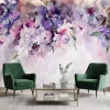 Wall Wallpaper Purple Wildflowers