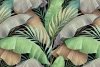 Wallpaper: Green, Beige and Brown Banana Leaves
