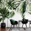Wallpaper Green Monstera Leaves