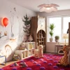 Wallpaper for Children’s Room: Happy Animals, Forest and Mountains in the Background