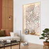 Printed Wall Mural: Delicate Monstera Leaf Colors