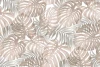 Printed Wall Mural: Delicate Monstera Leaf Colors