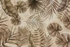 Decorative Wallpaper: Exotic Leaves in Sepia Tones