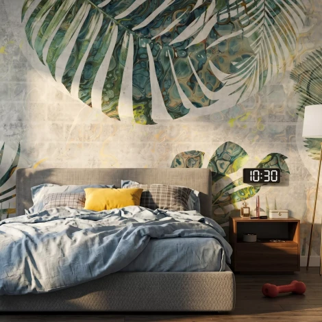 Decorative Wallpaper: Monstera, Palm and Green Leaves