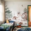 Wallpaper for Children: Wild Forest Animals, Forest and Trees