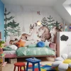 Wallpaper for Children: Wild Forest Animals, Forest and Trees