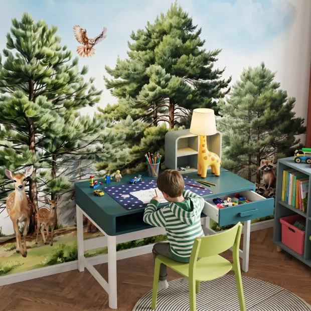 Wallpaper for Children’s Room: Forest Animals