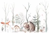 Wallpaper for Children’s Room: Fox, Bears, Deer and Birds