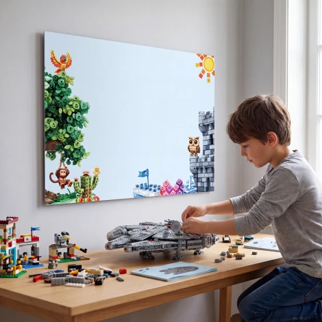 Magnetic Dry-Erase Board for Kids: Building blocks 610