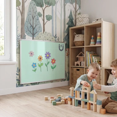 Magnetic Dry-Erase Whiteboard 60x40 cm cm in Aluminum Frame