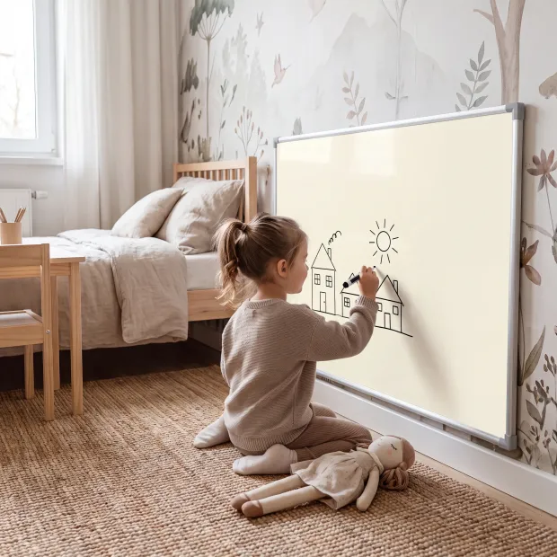 Magnetic Dry-Erase Whiteboard 90x60 cm in Aluminum Frame