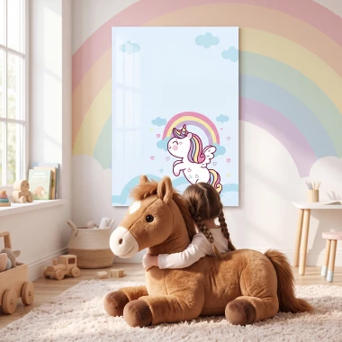 Magnetic Dry-Erase Board for Kids Unicorn, Rainbow 599