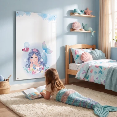 Magnetic Dry-Erase Board for Kids Happy Mermaid 603