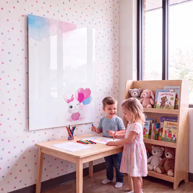 Magnetic Dry-Erase Board for Kids Bunny with Balloons 602