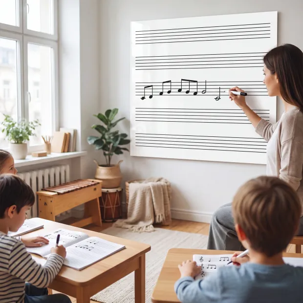 Stave Line Magnetic Whiteboard 001
