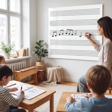 Stave Line Magnetic Whiteboard 001