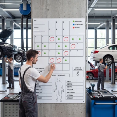 Safety Cross Magnetic Whiteboard Lean 121