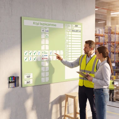 Magnetic Whiteboard Lean Safety Cross 081
