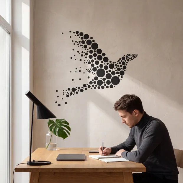 Painting Stencil Abstract Pigeon 2364