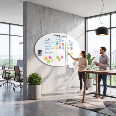 Dry-Erase Magnetic Whiteboard Speech Bubble 173