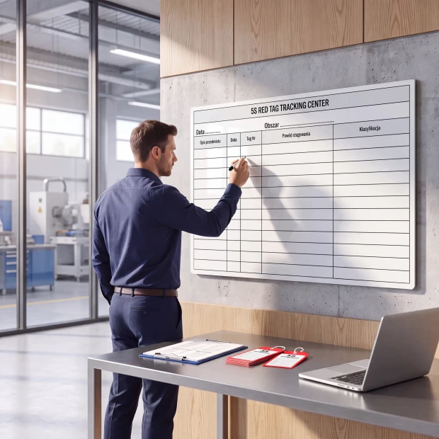 Magnetic Lean Whiteboard 5S Red Tag Tracking Center 129