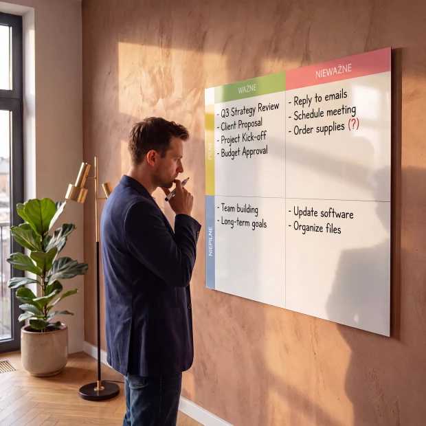 Magnetic Whiteboard Lean Important/Not Important 032