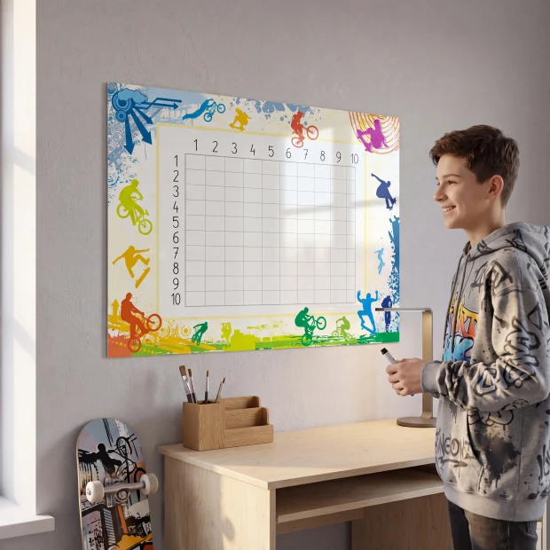 Magnetic Multiplication Table Whiteboard 018
