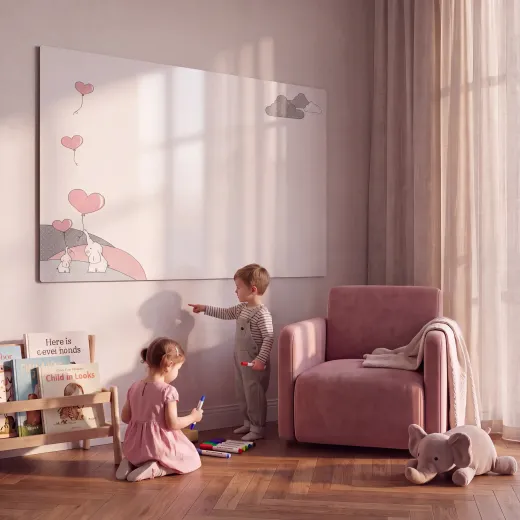 Dry Erase Magnetic Whiteboard For Children, Elephants 385