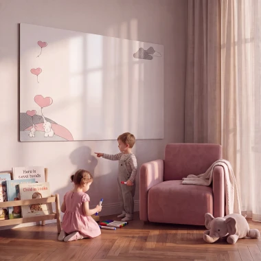 Dry Erase Magnetic Whiteboard For Children, Elephants 385