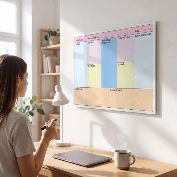 Lean Canvas Dry-Erase Board 038