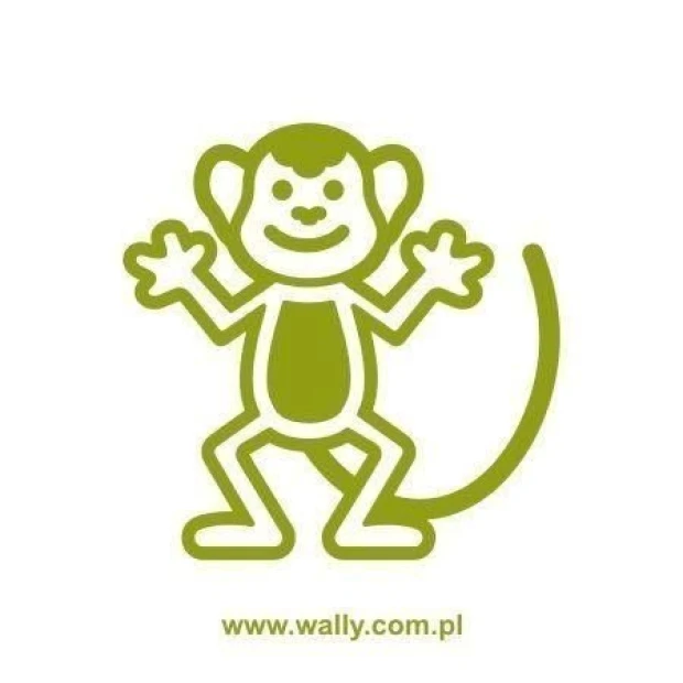 Charming monkey painting template 1360 in pastel shades, perfect for a creative children\'s room.