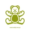 Charming green bear painting template, perfect for a child\'s room, adding a joyful touch.