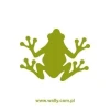 Frog painting template 1376 in cheerful green shades, perfect for a child\'s room or creative projects.