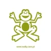 Cheerful green frog, perfect for a child\'s room, bringing a joyful atmosphere and creativity.
