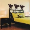 Stylish bird sticker 1372 in a cozy bedroom, perfect for adding a unique character to your space.