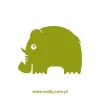 Charming green elephant painting template, perfect for a child\'s room, adding a joyful touch.