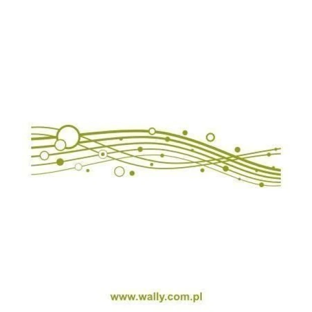 Abstract sticker 1358 in shades of green, perfect for a modern living room or minimalist decor.