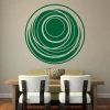 Abstract sticker 1346 in vibrant green, perfect for a modern dining room, adding a stylish touch.