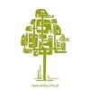 Abstract green tree design, perfect for a modern living room or cozy office, adds a touch of elegance.
