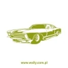 Stylish car sticker 1323 in an energetic shade of green, perfect for a modern teenager\'s room.