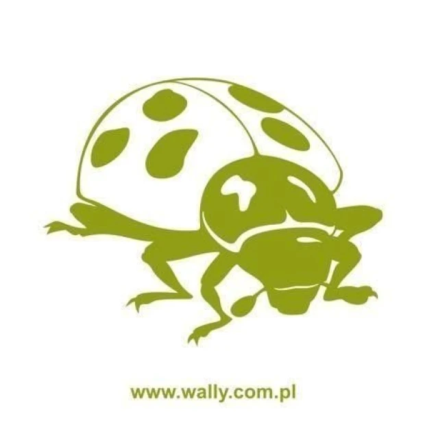 Pastel green ladybug sticker 1339, perfect for decorating a child\'s room.