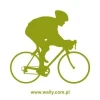 Dynamic cyclist sticker in vibrant green, perfect for a modern youth room.