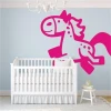 Colorful horse sticker in a cheerful style, perfect for a cozy children\'s room.