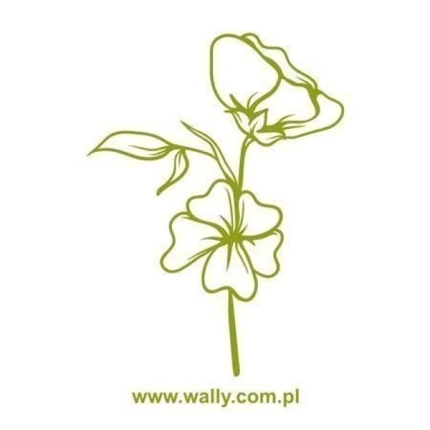 Stylish floral sticker in soft green shades, perfect for brightening up modern spaces.